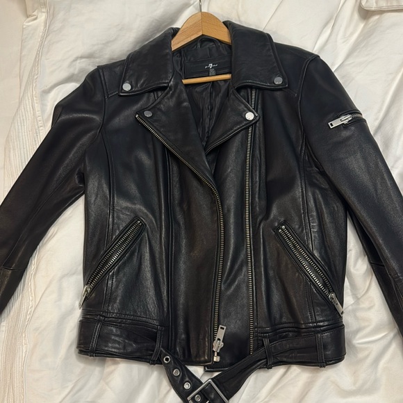 7 For All Mankind Leather Jacket - Picture 1 of 9